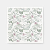 緑モダン色の水の色のパタ結婚ーン スタンダードカクテルナプキン (正面)