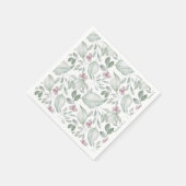 緑モダン色の水の色のパタ結婚ーン スタンダードカクテルナプキン (角)