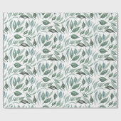 緑モダン色の水離れ色のパターン ラッピングペーパー (フラット)