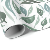 緑モダン色の水離れ色のパターン ラッピングペーパー (ロールコーナー)