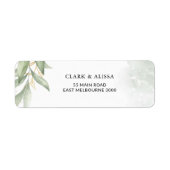 緑モダン色の紅葉アドレス ラベル (正面)