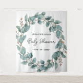 緑モダン色の背景 | ベビーシャワーデコール タペストリー (正面)