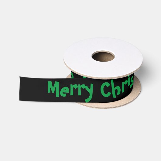 緑モダン色の黒いクリスマスツリー サテンリボン (リール)