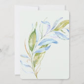 緑モダン色カップル赤ちゃんシャワー 招待状 (裏面)