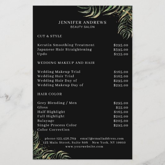 緑モダン色フライヤー チラシ (正面)