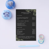 緑モダン色フライヤー チラシ (シングル)