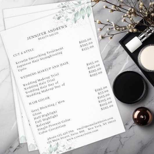 緑モダン色フライヤー チラシ