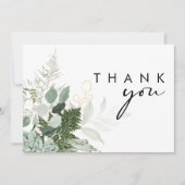 緑モダン色ベビーシャワーフラットサンキューカード サンキューカード (正面)