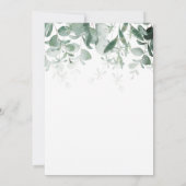 緑モダン色ホワイトモノグラム結婚式招待状 招待状 (裏面)