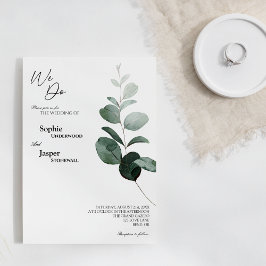 緑モダン色ホワイト私たちは結婚式招待状 招待状