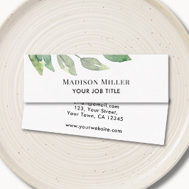 緑モダン色 スキニー名刺