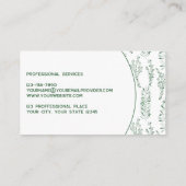 緑モダン色 名刺 (裏面)