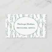 緑モダン色QRコード 名刺 (正面)