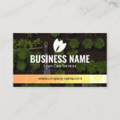 緑モダン芝生気にQRコード 名刺 (裏面)