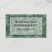 緑モダン花崗岩の大理石 名刺 (正面)