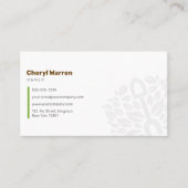 緑モダン茶色の園芸木芝刈気にり機 名刺 (正面)