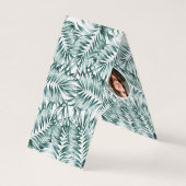 緑モダン葉シダ葉デザイン 名刺 (裏面)