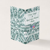 緑モダン葉シダ葉デザイン 名刺 (外部)