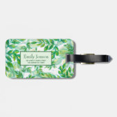 緑モダン葉 ラゲッジタグ (裏面横)