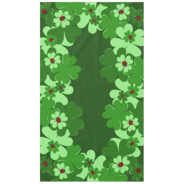 緑モダン赤紫虫のクローバー葉類 テーブルクロス