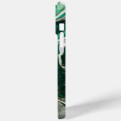 緑モダン銀エレガント大理石 Case-Mate iPhoneケース (裏面 / 左)