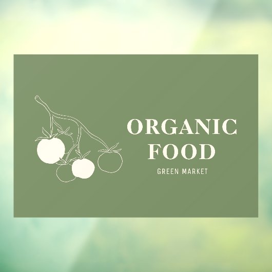 緑モダン食オーガニック品 ウィンドウサイン (シート3)