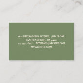 緑モダン食オーガニック品 | ファームマーケットロゴ 名刺 (裏面)