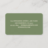 緑モダン食オーガニック品 名刺 (裏面)