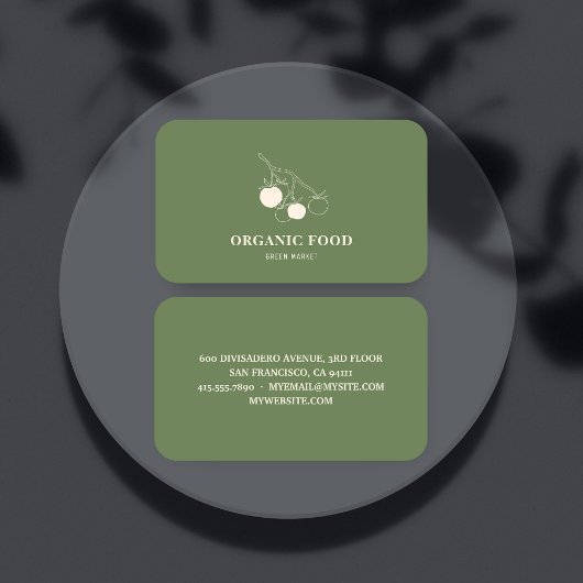 緑モダン食オーガニック品 名刺