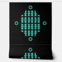 緑モダン黒抽象芸術パタエレガントーン 壁紙