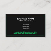 緑モダン黒芝生業 名刺 (正面)