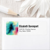 緑モダン&赤宇宙星雲 ラベル (インサイチュ)