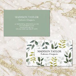 緑モノグラムのユーカリ熱帯離れ 名刺