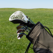 緑モノグラムの松の森と湖 ゴルフヘッドカバー (インサイチュ)