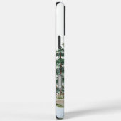 緑モノグラムの松の森と湖 Case-Mate iPhoneケース (裏面 / 右)