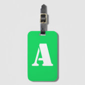 緑モノグラムの色 ラゲッジタグ (正面縦)