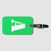 緑モノグラムの色 ラゲッジタグ (正面横)