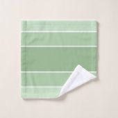 緑モノグラムの色（白） バスタオルセット (ウォッシュタオル)