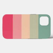 緑モノグラム – カラーブロック横ストライプ線ピンク Case-Mate iPhoneケース (裏面 (横))