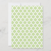 緑モロッコパターン結婚式招待状 招待状 (裏面)