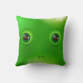 緑モンスターの顔 クッション (裏面)