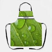 緑ユニークの葉の自然 エプロン (正面)