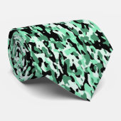 緑ユニーク迷彩ネックタイ ネクタイ (ロール)