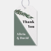 緑ユーカリ葉プ結婚枝 ギフトタグ (裏面)