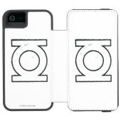 緑ランタンシンボルBW INCIPIO iPhoneウォレットケース (フォリオ Open)