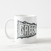 緑ランタン文字BW コーヒーマグカップ (左)