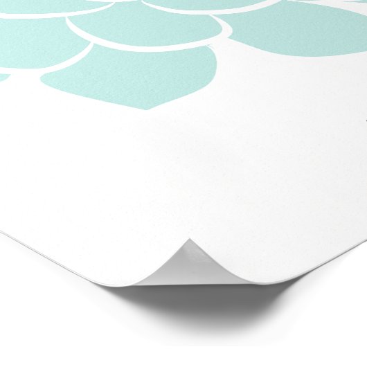 緑リラックス白ヨガ引用文禅フィットネスアウト ポスター (角)