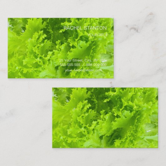 緑レタス 名刺 (正面/裏面)