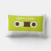 緑レトロカセットテープ ランバークッション (裏面)