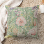 緑ヴィンテージ花柄水玉模様 クッション (ブランケット)